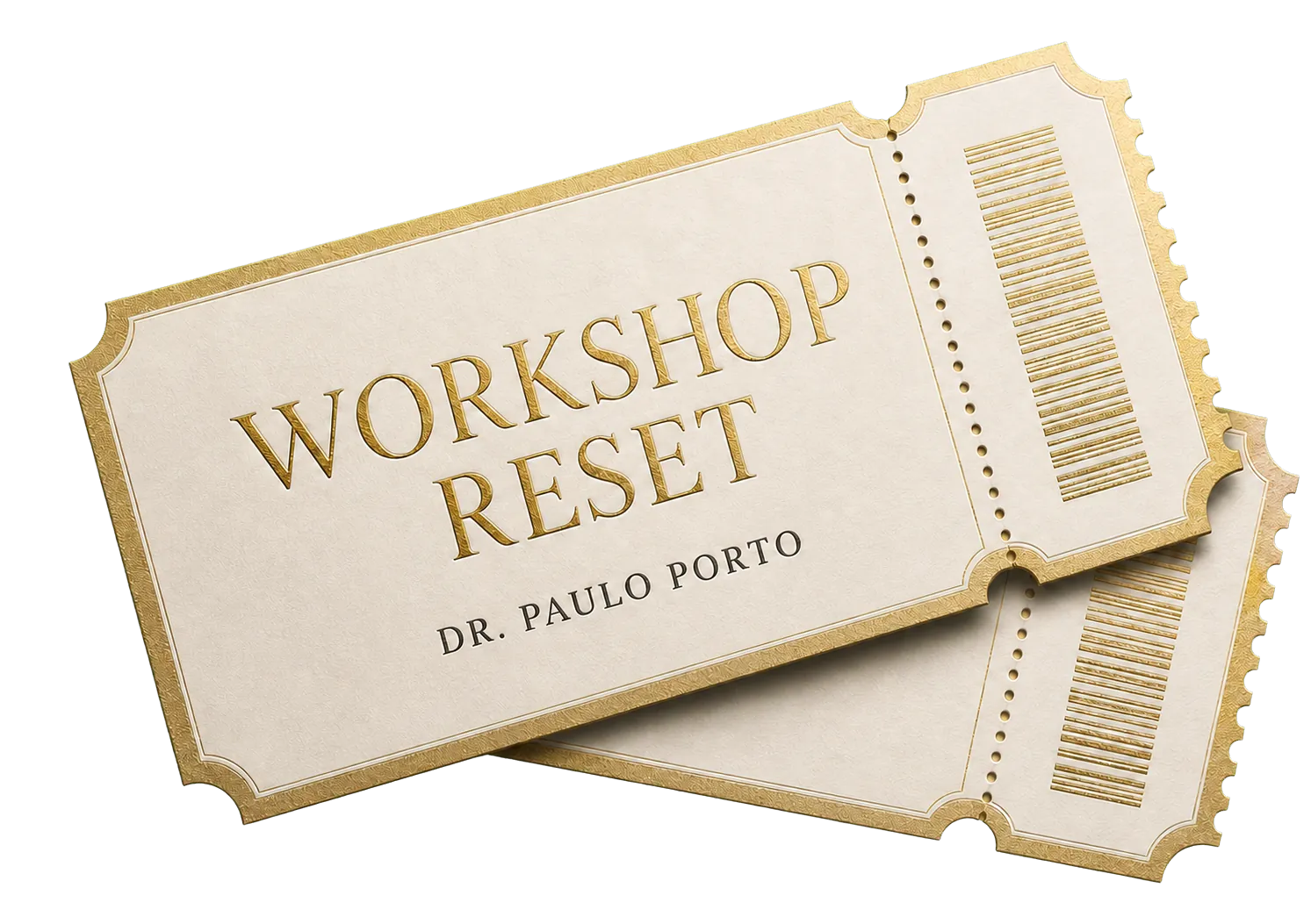 Ingressos do Workshop RESET com o Dr. Paulo
